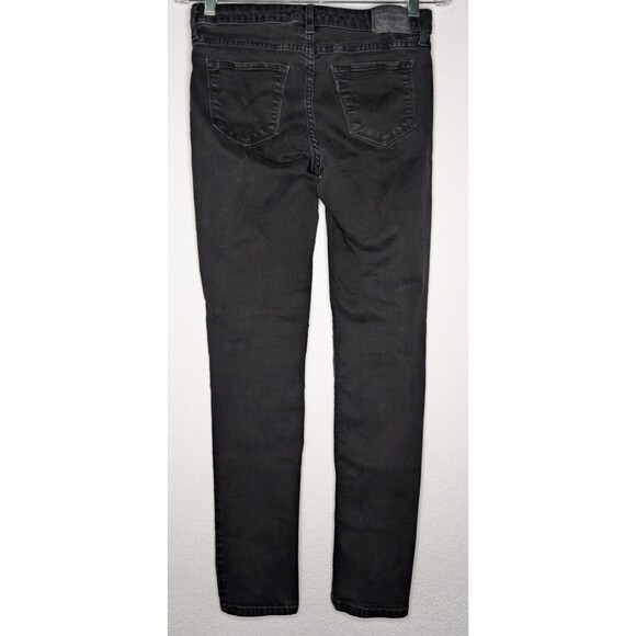 Levi's Jeans Womens 27 (29x28) Black 711 Black Mid Rise Shaping Skinny (995) - Picture 2 of 4